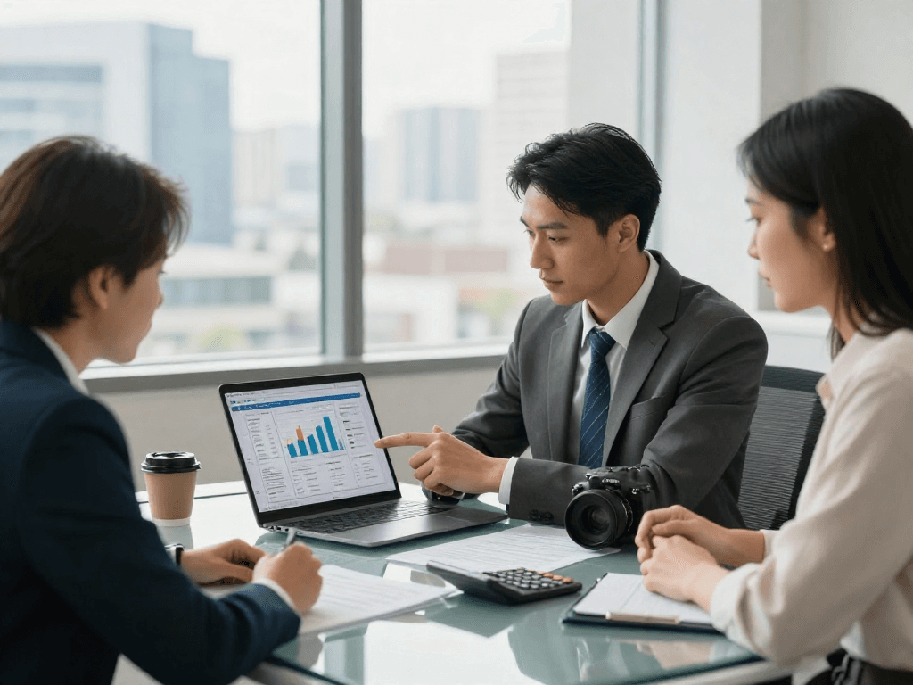 Client meeting at https://credit-consolidation.ca/ for debt consultation with financial advisor discussing strategies.
