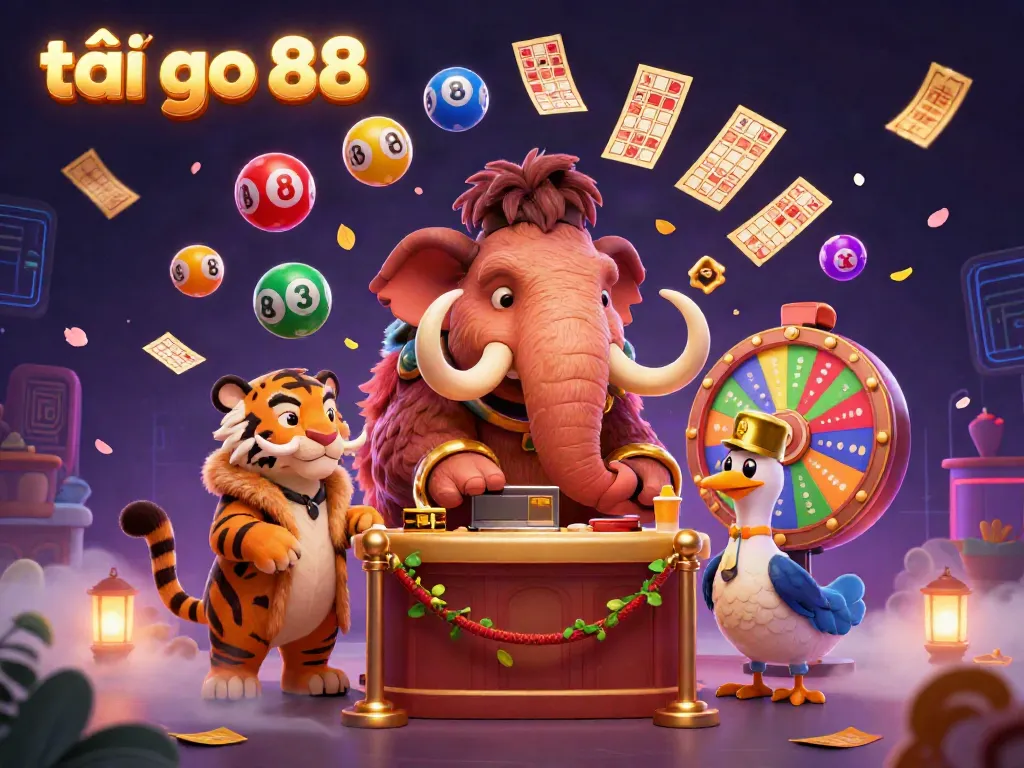 Engage with the vibrant scene showcasing the fun of tải go 88 with immersive gaming elements and lively characters.