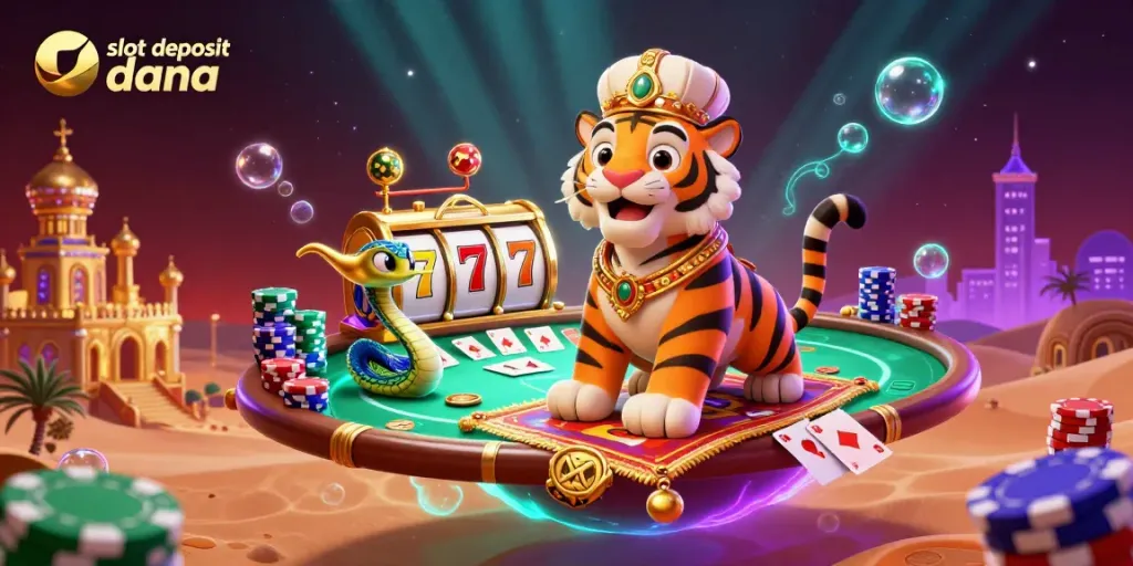 Experience thrilling gameplay with slot deposit dana in a vibrant casino scene featuring rich 3D elements.