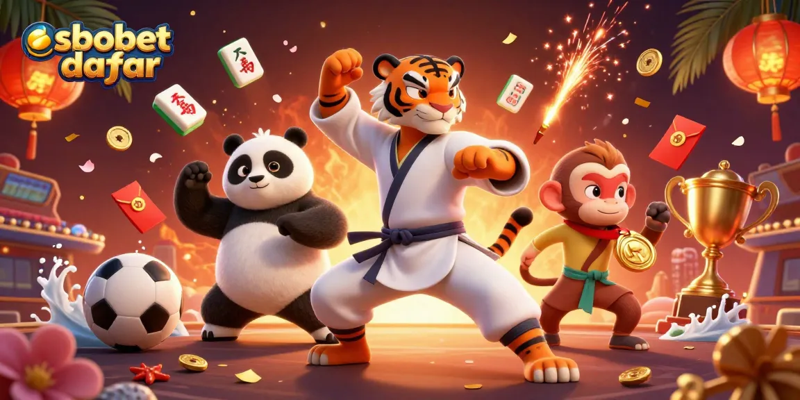 Engage in thrilling action with sbobet daftar, showcasing dynamic sports betting elements and vibrant characters.